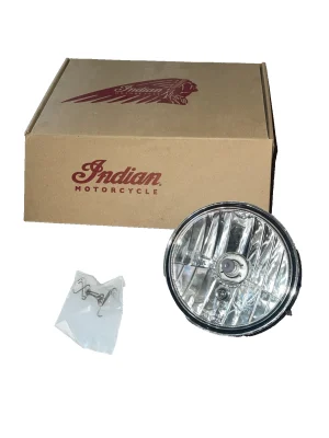 INDIAN SCOUT BOBBER OEM HEADLIGHT ASSEMBLY w/ BULB-2018 - 2024 GENUINE